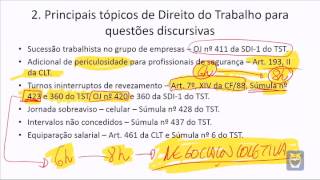 Principais tópicos de direito do trabalho para a 2ª fase da OAB  parte 2 [upl. by Roach957]