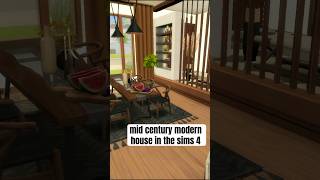 Decorating this mid century modern build in the sims 4 sims4 sims4build thesims4 ts4 mcm [upl. by Elish]