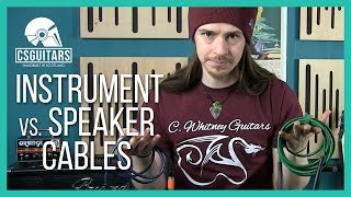 Instrument vs Speaker Cables Whats The Difference [upl. by Delorenzo968]