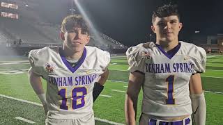 Denham Springs Colton LeBeouf and Rancher Miller talk about the win over Prairieville on Oct 24 [upl. by Rhonda53]