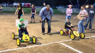 Pedal tractors line up at 2012 Ephrata Fair [upl. by Airad]