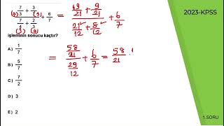 KPSS2023 Rasyonel Sayılar Çıkmış Sorular [upl. by Letnuahs166]
