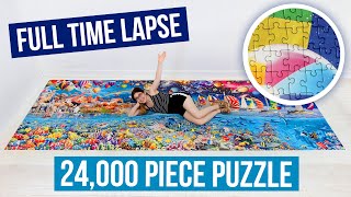 Solving the 24000 Piece Jigsaw Puzzle  FULL TIME LAPSE [upl. by Ydwor]