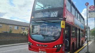 Journey on the London Bus Route 102  HV66 LJ62BCU  Gemini 2 B5LH  Arriva London [upl. by Odraode]