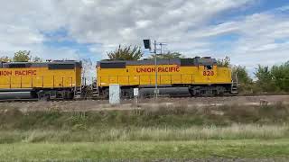 Union Pacific Railroads South Local LSF54 runs through the throttle notches [upl. by Lyrad]