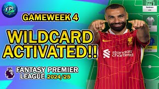 FPL GW4 WILDCARD TEAM  FIRST WILDCARD DRAFT  Fantasy Premier League 202425 [upl. by Neeloc]