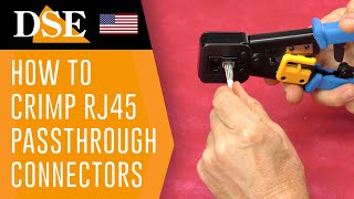 DSE Tutorial  How to crimp RJ45 Ethernet connectors passthrough plugs [upl. by Sheley]