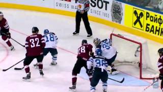 Latvia vs Finland IIHF 2014 World Championship highlights [upl. by Yrohcaz]