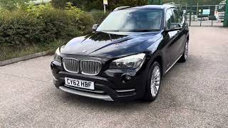 2012 62 Bmw X1 SDrive 20D X LINE DIESEL AUTOMATIC Black  SPORTS LEATHER  FULL HISTORY [upl. by Nednil]