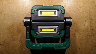 Inside a LIDL rechargeable work light and power bank with schematic [upl. by Ecnav]