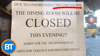 This Timmins restaurant just made a MAJOR and hilarious typo on a sign [upl. by Zemaj500]