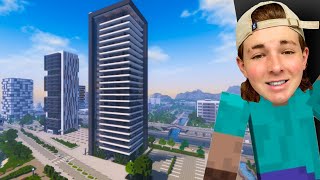 1st Skyscraper  Building A Minecraft City  16 [upl. by Armin]