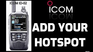 ICOM ID52D Add Jumbo Hotspot Pistar [upl. by Sarah410]