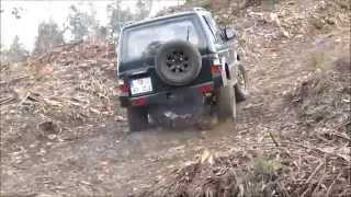 Nissan Patrol vs Mitsubishi Pajero Hill Climb Off Road HD [upl. by Ilohcin]