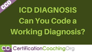 ICD Diagnosis — Can You Code A Working Diagnosis [upl. by Drofwarc]