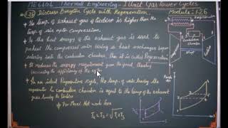 Description of Brayton Cycle with Regeneration  M126  Thermal Engineering in Tamil [upl. by Arayt]