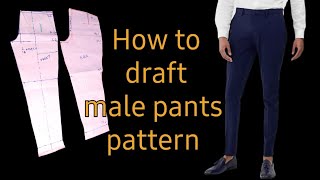 How To Draft Male Pants Pattern SIMPLE METHODDIYLATEST METHOD 2023 [upl. by Stratton718]