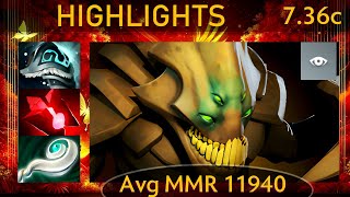 ⭐ 736c Sand King KDA  30 KP  67 Offlane Highlights  Dota 2 Top MMR [upl. by Ellehcam570]