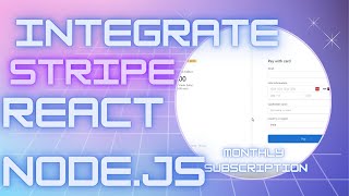 Setup Stripe Recurring Payments With NodeJS And React Application [upl. by Yrehc]