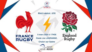 Crunch m18  under18  France Rugby vs England Rugby [upl. by Eizus]