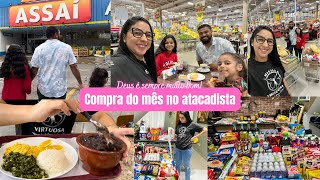 Compras do mês no atacadista Vlog no mercado Mostrei o valor total da compra Missão Virtuosa [upl. by Alger]