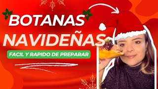 BOTANAS NAVIDEÑAS Fácil y rápido de preparar 🎄 [upl. by Britni]