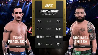 Tony Ferguson vs Michael Chiesa Full Fight  UFC 5 Fight Night [upl. by Malcolm]