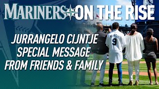 Mariners FirstRound Pick Jurrangelo Cijntje Surprised by Special Message from Friends amp Family [upl. by Barbarese]