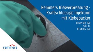 Remmers Rissverpressung  Kraftschlüssige Injektion mit Klebepacker [upl. by Aihsiek]