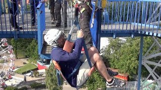 SCAD Tower Free Fall Drop Ride MultiAngle POV Tivoli Friheden Denmark [upl. by Knick]