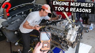 WHAT CAUSES ENGINE MISFIRE TOP 6 REASONS FOR ENGINE MISFIRE [upl. by Sukramal174]