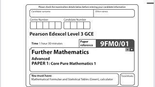 Core Pure 1 2022 Pearson Edexcel A level further mathematics [upl. by Kristoforo]