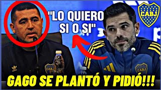 📢SE PLANTO GAGO🤔El contundente pedido a Riquelme➕️ figura de la Libertadores ofrecido a Boca🔵🟡🔵 [upl. by Sedgewick740]