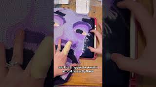 Freeform crochet portrait trick freeformcrochet crochet crochettips crochettutorial fiberart [upl. by Deppy]