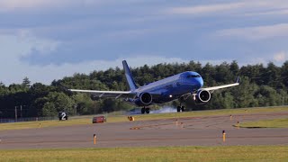 Breeze Airways at the ManchesterBoston Regional AirPort  4K Breeze Airways Operations [upl. by Euqnimod]