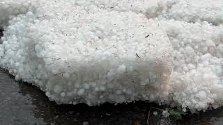 Hailstorm in Calgary August 5 2024 Sage Hill NW Canada [upl. by Atinek]