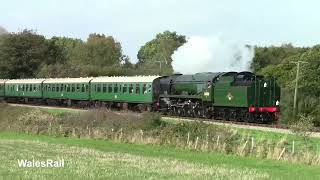 34028 quotEddyStonequot SR 21C128 Bullied Light Pacific Swanage 26th October 2022 [upl. by Beitris274]