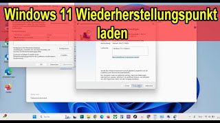 Windows 11 Wiederherstellungspunkt erstellen laden  Anleitung [upl. by Mali825]