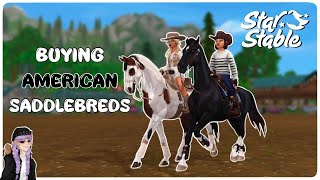 Buying 2 American Saddlebreds  Camp Western🤍✨ Star Stable Online [upl. by Downe539]