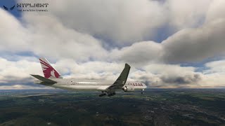 777 Beautiful Landing  Leeds Bradford  FS2020  4K [upl. by Ecirtap793]