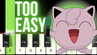 Jigglypuff song  Easy Piano tutorial Learn in 30 seconds or less [upl. by Gabey825]