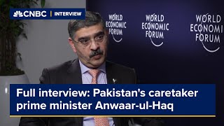 Watch CNBCs full interview with Pakistans caretaker prime minister ahead of elections in February [upl. by Alina91]