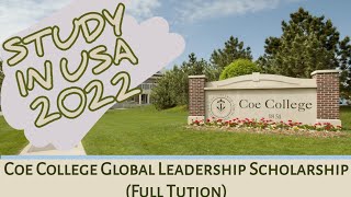 Study Abroad Coe College Full Scholarship For International Students [upl. by Quent]