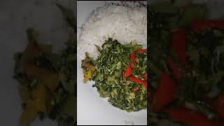 Callaloo with saltfish and White Rice [upl. by Clance]