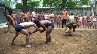 USA wrestler Hunter and Indian wrestler Jatin prctice at guru jasram akhada Desi Kushti [upl. by Rech]