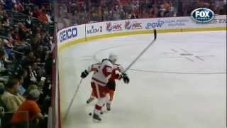 Voracek gets Kronwalled  Wings vs Flyers 3612 [upl. by Jeunesse605]