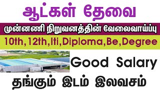 💥 Free Room Weekly SalaryCoimbatore amp Tirupur Job Vacancy In ChennaiFemale jobToday Job Openings [upl. by Trygve]