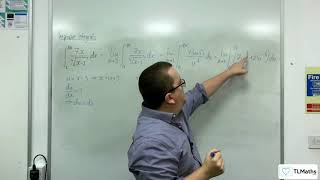 ALevel Further Maths E111 Improper Integrals Integration by Substitution Example [upl. by Vevay863]