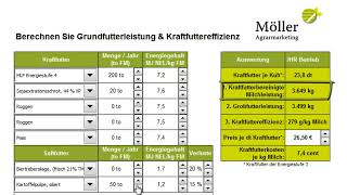 Grundfutterleistung und Kraftfuttereffizienz in der Milcherzeugung berechnen [upl. by Bernhard]