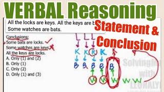 Verbal Reasoning All the locks are keys All the keys are bats Some watches are bats [upl. by Osborn]